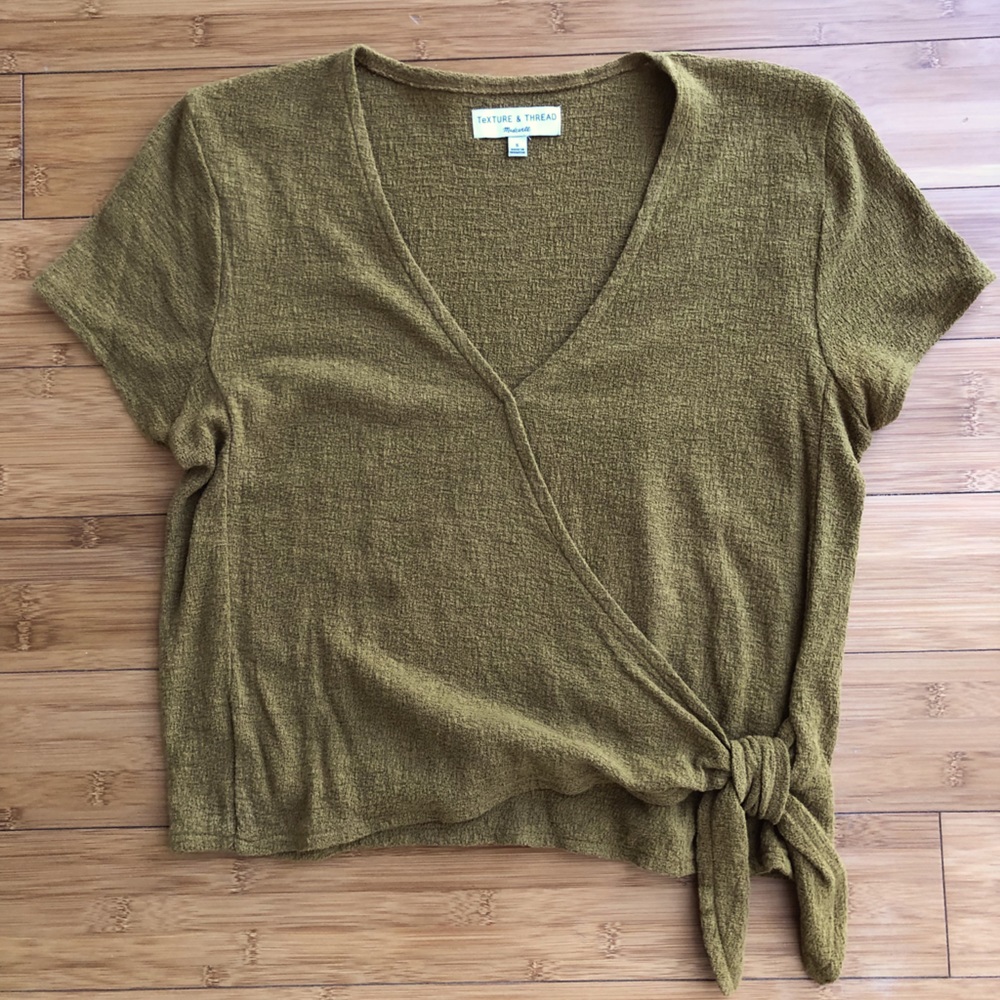 Madewell Texture and Thread Green Short Sleeve Top